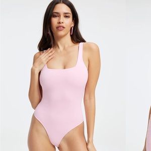 Good American Scuba Bodysuit in Rose Quartz. Size 3 (Large) BNWT